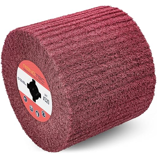 120x100mm Non-Woven Abrasive Flap Wire Drawing Polishing Burnishing Wheel for The Surface Treatment of Metal Products (320 GRIT)