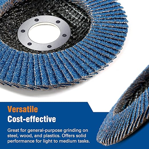 10 Pack Zirconia Flap Discs 4 1/2 for Angle Grinder 120 Grit Flap Disc, 7/8” Arbor Flap Wheel for Grinding, Rust Removal, Sanding and Finishing, T29