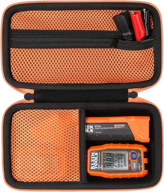 Aenllosi for Klein Tools ET310 AC Circuit Breaker Finder & 80016 Circuit Breaker Finder Tool Kit & 80041 Outlet Repair Tool Kit & RT250 GFCI Outlet Tester Hard Case (Case Only)