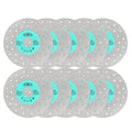 Rock Slab Grinding Disc - 4.5 inch Glass Cutter Disc (10pcs), Granite Cutting Blade, Diamond Grinder Wheel for Rock Slab, Stone, Tile, Marble, Granite, Glass Diamond Saw Blades