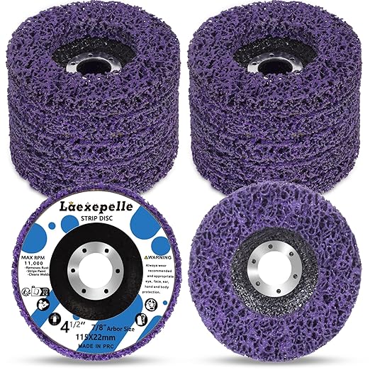 10 Pack Angle Grinder Stripping Wheel Angle Grinder Strip Disc Paint Stripper Attachments Grinder Wheel, Paint Metal Oxidation Rust Remover Stripper Tool (4-1/2'' x 7/8'')