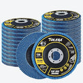 TOLESA Flap Discs 4 1/2 for Angle Grinder, 40 Grit Type 29 Zirconia Grinding Disc for Stainless Steel, Sheet Metal, Cast Iron (24 Pack)