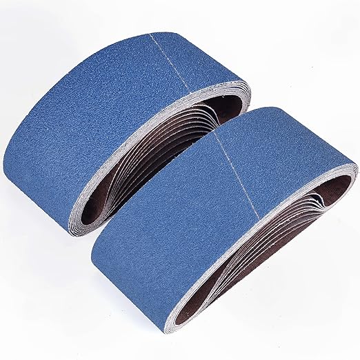3 x 18 Inch Zirconia Sanding Belts, 20Pcs 5 Each of 40/60/80/120 Assorted Grits, Belt Sander Sanding Belt for Knife Blade Sharpening, Metal Polishing, Derusting, Woodworking