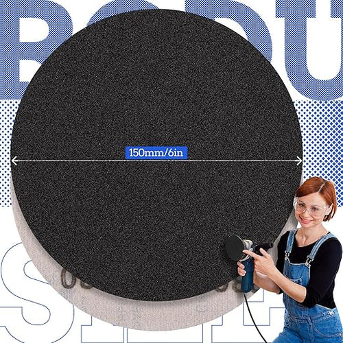 20PCS 6 inch Silicon Carbide Sanding Discs 7000 Grit, Wet Dry Orbital Sander Hook and Loop Sandpaper Disc Ultra Fine Grit, Best for Metal,Automotive Precision Polishing