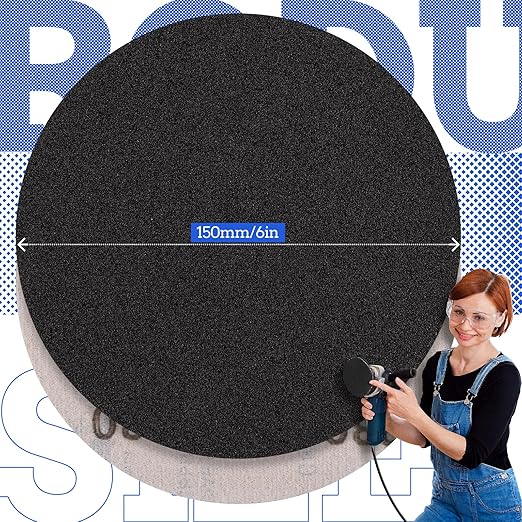 25PCS 6 inch Silicon Carbide Sanding Discs Ultra Fine Grit, Wet Dry Orbital Sander Hook and Loop Sandpaper 1000 1200 2000 3000 5000 Grit, Best for Metal, Automotive Precision Polishing