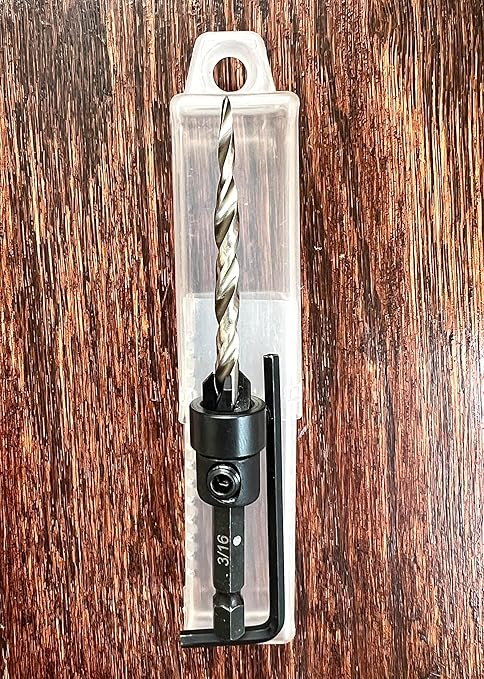 FTG USA Adjustable Wood Countersink Drill Bit #10 (3/16") with Tapered Drill Bit for Woodworking