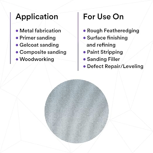 3M Xtract Net Disc 310W, 150+, 6 in, Die 600Z, Pack of 50 Hook and Loop Sanding Discs, Virtually Dust-Free, Value Option for Metal, Wood, Composites, Stock Removal, and Fine Finishing