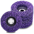 6 Pack 4” Strip Discs Rust Remover Wheel for Angle Grinders Clean and Remove Paint, Coating, Rust and Oxidation for Wood Metal Fiberglass Work Purple