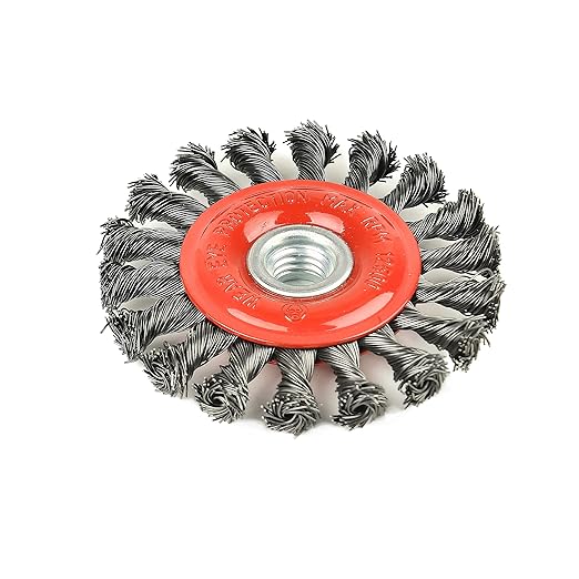 8 PCS - 4 Inch Twist Knotted Wire Wheel Brush for Grinders and Angle Grinder - 5/8 Inch-11 Threaded Arbor - 0.020 Inch Carbon Steel Wire - Heavy-Duty Conditioning for Metal - 4" x 5/8-Inch | 11 UNC