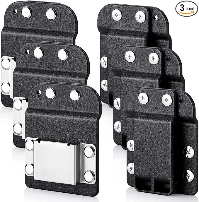 Zonon 3 Pcs Tape Measure Holder Set for Belt Hammer Holders Tactical Tape Measuring Belt Clip Low Profile Drill Holster Match Any Kinds Holster with Clip