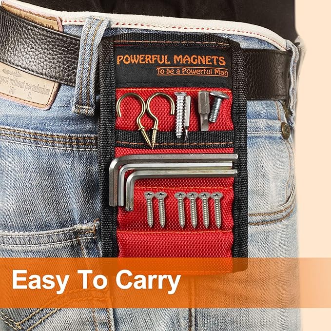 Magnetic Wristband Perfect Stocking Stuffers for Men Women Adults Gifts, Tool Belt Magnet Wrist for Holding Screws Nails Christmas Gadget Birthday Dad Him Husband Who Have Everything Wants Nothing