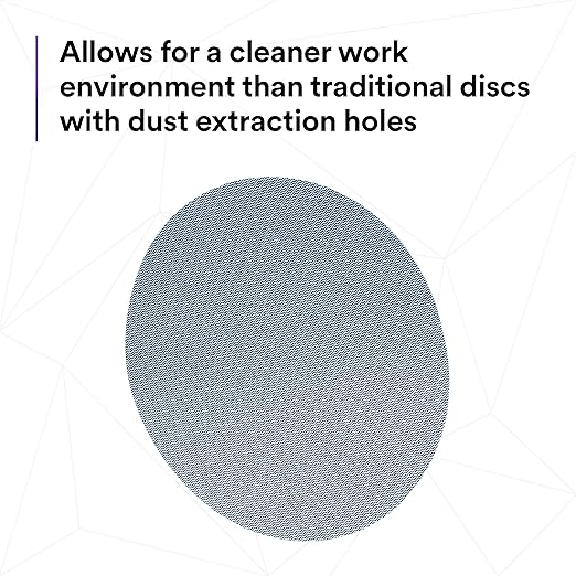 3M Xtract Net Disc 310W, 120+, 8 in, Die 800L, Pack of 50 Hook and Loop Sanding Discs, Virtually Dust-Free, Value Option for Metal, Wood, Composites, Stock Removal, and Fine Finishing