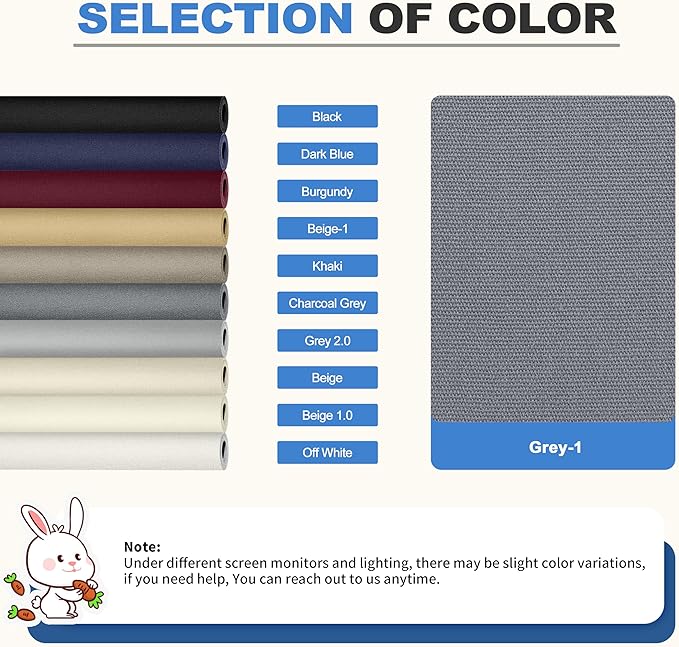KING MOUNTAIN Canvas Repair Patch 16×60 Inch Self-Adhesive Waterproof Fabric Patch for Sofas, Tents, Furniture,Tote Bags, Car Seats (Grey-1)