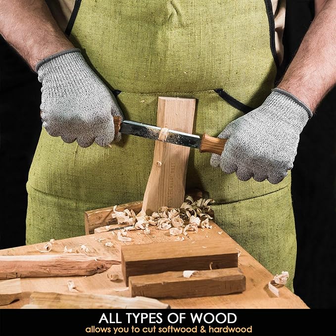 BeaverCraft Draw Knife DK1-4,3" Straight Shave Wood Carving Tools Woodworking Hand Tool Wood Carving Draw Knife (DK1)