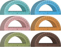 72 Pcs of Colorful Plastic Protractors 180 Degrees 6 Inches Mathematical Protractor Translucent Geometric for Learn Office Measurement Drawing