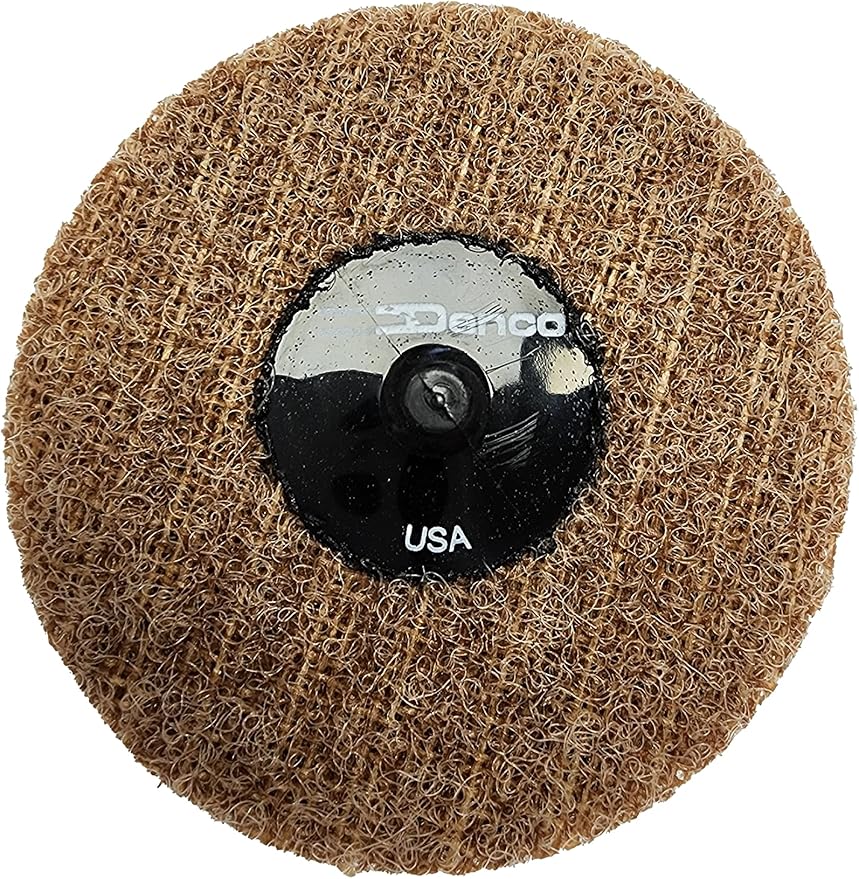 DENCO DISTRIBUTING, INC. Denco Surface Prep Conditioning Disc - Coarse - Brown - 2 Inch and 3 Inch - Pack of 50 - Abrasive Quick Change Disc Twist to Lock Superior Life (2 Inch)