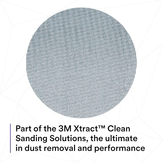 3M Xtract Net Disc 310W, 240+, 8 in, Die 800L, Pack of 50 Hook and Loop Sanding Discs, Virtually Dust-Free, Value Option for Metal, Wood, Composites, Stock Removal, and Fine Finishing