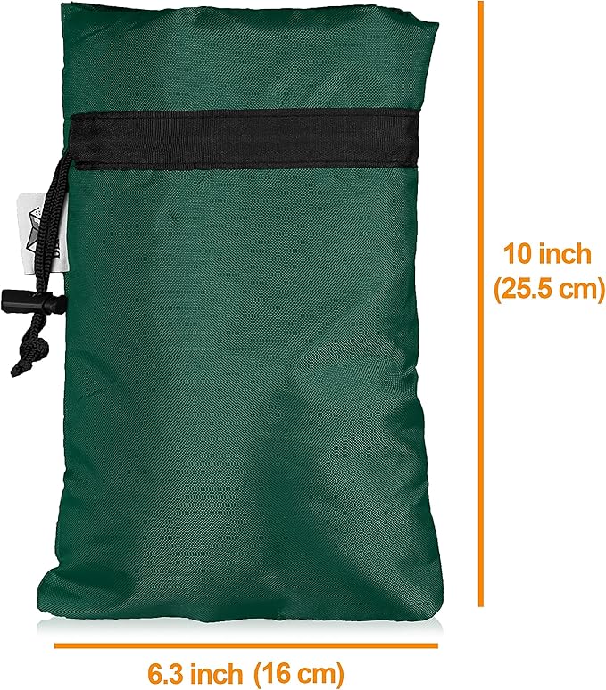 Enlarge Outdoor Faucet Cover for Winter Freeze Protection, 3M Thinsulate, 10"H x 6.3"W Hose Bib Covers for Wall Taps Outside, Waterproof & Frost Free Insulated Spigot Cover, 2 Pcs Faucet Socks - Green