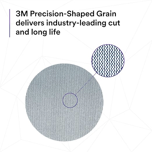 3M Xtract Net Disc 310W, 320+, 6 in, Die 600Z, Pack of 50 Hook and Loop Sanding Discs, Virtually Dust-Free, Value Option for Metal, Wood, Composites, Stock Removal, and Fine Finishing