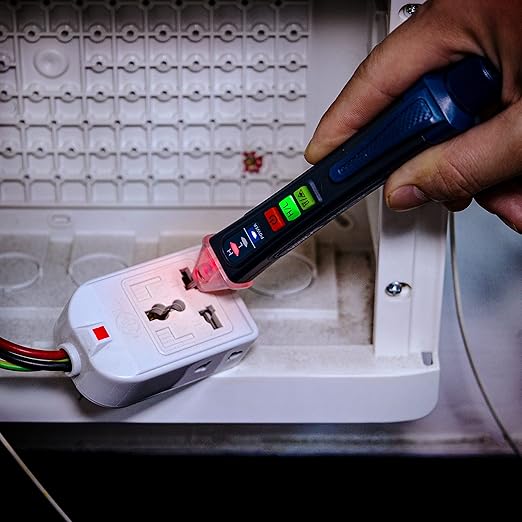 Voltage Tester, Non Contact Voltage Detector, Circuit Tester Dual Range Voltage Sniffer 12V-1000V/48V-1000V, Live Wire Tester with Alarm and Flashlight, Electrical Tester with LCD Display