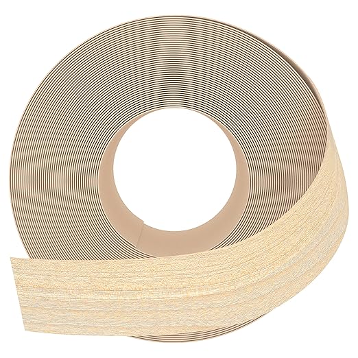 GSCIT Club Maple Edge Banding, 1 1/2 inch x 250ft Wood Edge Banding Pre-glued Flexible, Veneer Tape Banding for Cabinet Repair