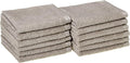 Amazon Basics Cotton Washcloths, Quick-Dry, 12" x 12", 12-Pack, Platinum