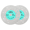 Rock Slab Grinding Disc - 3 inch Glass Cutter Disc (2pcs), Granite Cutting Blade, Diamond Grinder Wheel for Rock Slab, Stone, Tile, Marble, Granite, Glass Diamond Saw Blades