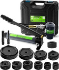 1/2" - 4" Hydraulic Knockout Punch Set | 15 US Tons | Knock Out Set with 10 Dies | Punching Capacity 11-16 Gauge | 1 Year WARRENTY | Staten Tools