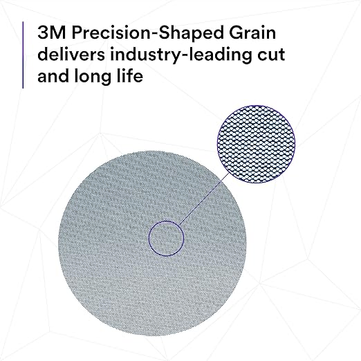 3M Xtract Net Disc 310W, 120+, 8 in, Die 800L, Pack of 50 Hook and Loop Sanding Discs, Virtually Dust-Free, Value Option for Metal, Wood, Composites, Stock Removal, and Fine Finishing