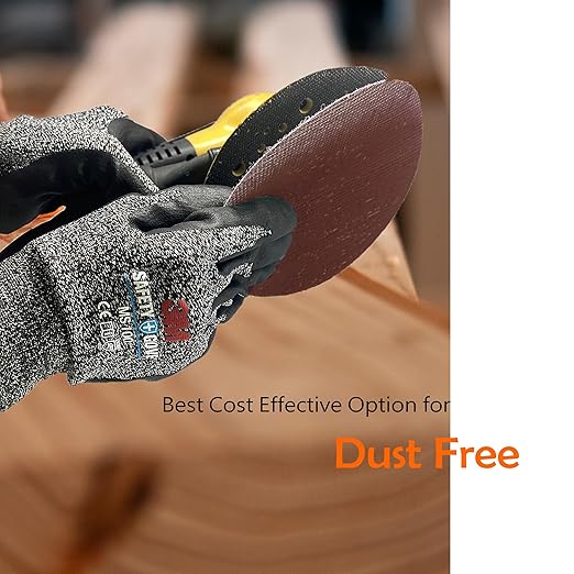 Mesh 5 inch 6 inch Sanding Discs 35PCS Hook and Loop Sanding Discs, Dust-Free, Ideal for Metal, Wood, Composites, Stock Removal, and Fine Finishing (5in, 120 Grit)