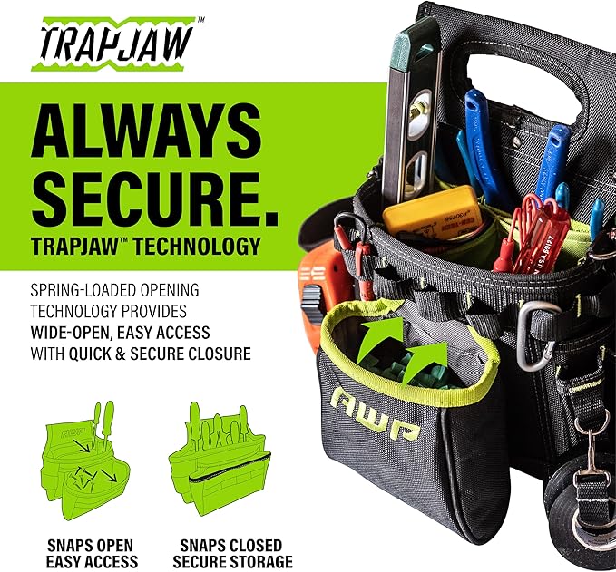 AWP Tool Pouch, Electrician Tool Pouch, Premium, Professional Multi-Pocket Organizer