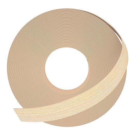 GSCIT Club Maple Edge Banding, 1/2 Inch x 50ft Pre-glued Flexible Wood Veneer Tape for Cabinet Repair and Furniture Restoration