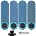 2 Inch Zirconia Sanding Discs, 49Pcs 4-Grit (40/60/80/120) Quick Change Discs with 1/4" Roll Lock for Die Grinder Surface Conditioning Sanding Discs for Rust Removal, Deburring & Polishing