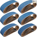 6-Piece 3 x 18 Inch 40-400 Grit Zirconia Sanding Belts, Heavy Duty Long-lasting Sanding Bands for Belt Sander, Rust Paint Removal, Wood Metal Grinding and Finishing