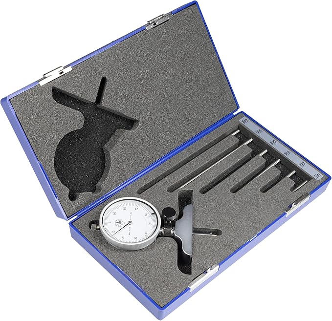 HFS(R) Dial Depth Gage Set - 0-22" Range with Interchangeable Rods