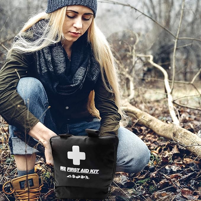 M2 BASICS Professional 300 Piece (40 Unique Items) First Aid Kit | Home, Car, Business, Travel | Medical Kit, Emergency Kit