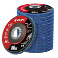 EZARC 12 Pack 60 Grit Flap Discs 4 1/2 for Angle Grinder, 4.5" x 7/8" T27 High Density Jumbo Zirconia Sanding Disc for Rust Removal, Finishing, Grinding, Deburring