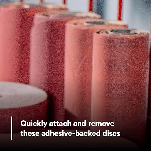 3M Stikit Red Abrasive Sanding Discs, 01111, No Hole, 6 in, 220+ Grade, Pack of 100 Discs, for Auto Sanding, Primer Sanding, E-Coat Sanding