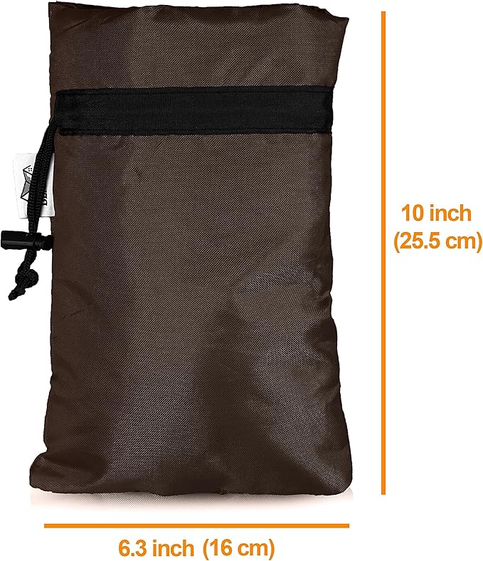 Enlarge Outdoor Faucet Cover for Winter Freeze Protection, 3M Thinsulate, 10"H x 6.3"W Hose Bib Covers for Wall Taps Outside, Waterproof & Frost Free Insulated Spigot Cover, 2 Pcs Faucet Socks - Brown