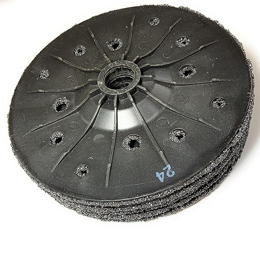 SIGNI 5 Pack SiC Plastic Back Grinding Wheel for Granite/Marble/Concrete and Glasses (4.5 INCH, 24 GRIT)