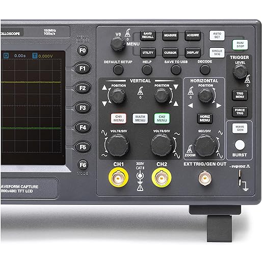 Hantek DSO2C15 Digital Storage Oscilloscope 150MHz Bandwidth 2CH Dual Channel 1GSa/s 8M Memory Depth with High Voltage Probe