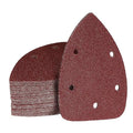 60 Grit Mouse Sander Sandpaper, Jamiikury 5 Hole Detail Sander Sandpaper Palm Sander Paper Mouse Sanding Pads Hook and Loop Sanding Sheets - Pack of 50