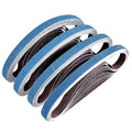 1/2 x 18 inch Zirconia Sanding Belts, 40Pcs 10 Each of 40/60/80/120 Assorted Grits, Belt Sander Sanding Belt for Knife Blade Sharpening, Metal Polishing, Derusting, Woodworking