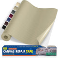 Self-Adhesive Canvas Repair Tape, 16" x 40" Waterproof Canvas Repair Patch, Fabric Patch Repairs Kit for Furniture, Tents, Sunbrellas, Boat Covers Awnings, Couches, Clothes, Bags Khaki