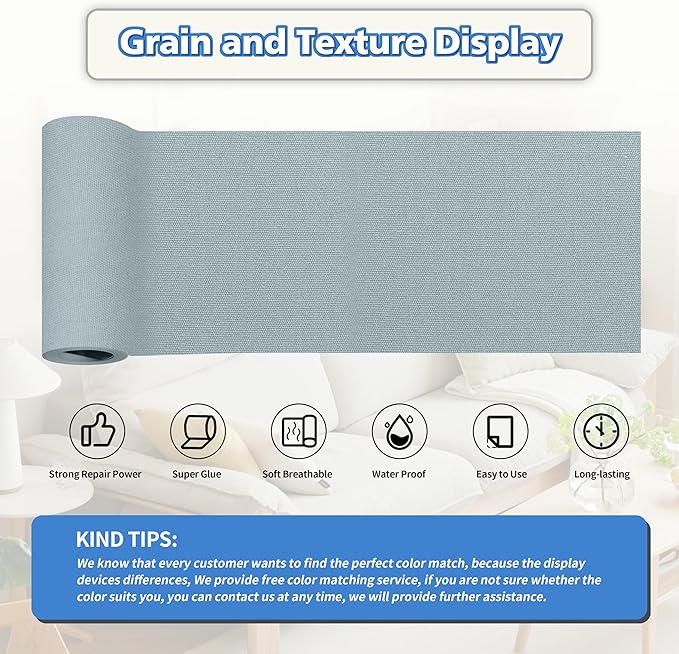 KING MOUNTAIN Canvas Repair Tape,Outdoor Gear Patch, 4×63 Inches,Waterproof,Self-Adhesive for Repairing Boat Covers,Sun Shades,Sofas,Tents,Lounge Chairs,Awnings (Light Grey-1)