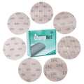 Mesh 5 inch 6 inch Sanding Discs 35PCS Hook and Loop Sanding Discs, Dust-Free, Ideal for Metal, Wood, Composites, Stock Removal, and Fine Finishing (6in, Assorted Grits)