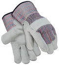 Galeton 2130-L Select Leather Palm Gloves, Safety Cuff, Large, Blue Stripe (Pack of 12)