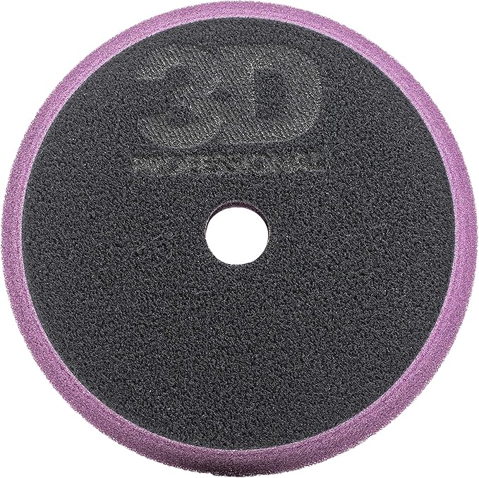 3D Dark Purple Foam Cutting Pad | Fast Compound Cuts for Removing Paint Defects | Professional Grade | Superior Finish for Automotive Painted Surfaces | Car Care Detailing | 5.5” Round