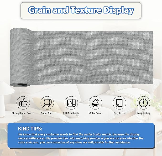 KING MOUNTAIN Canvas Repair Tape,Outdoor Gear Patch, 4×63 Inches,Waterproof,Self-Adhesive for Repairing Boat Covers,Sun Shades,Sofas,Tents,Lounge Chairs,Awnings (Grey2.0)