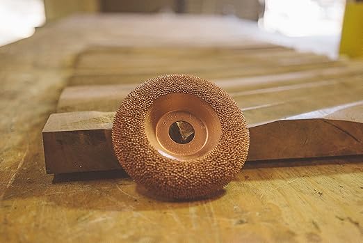 Kutzall Original Shaping Dish - Very Coarse, 4-1⁄2" (114.3mm) Dia. X 7⁄8" (22.2mm) Bore -Woodworking Angle Grinder Attachment for DeWalt, Bosch, Milwaukee. Abrasive Tungsten Carbide DW412O550